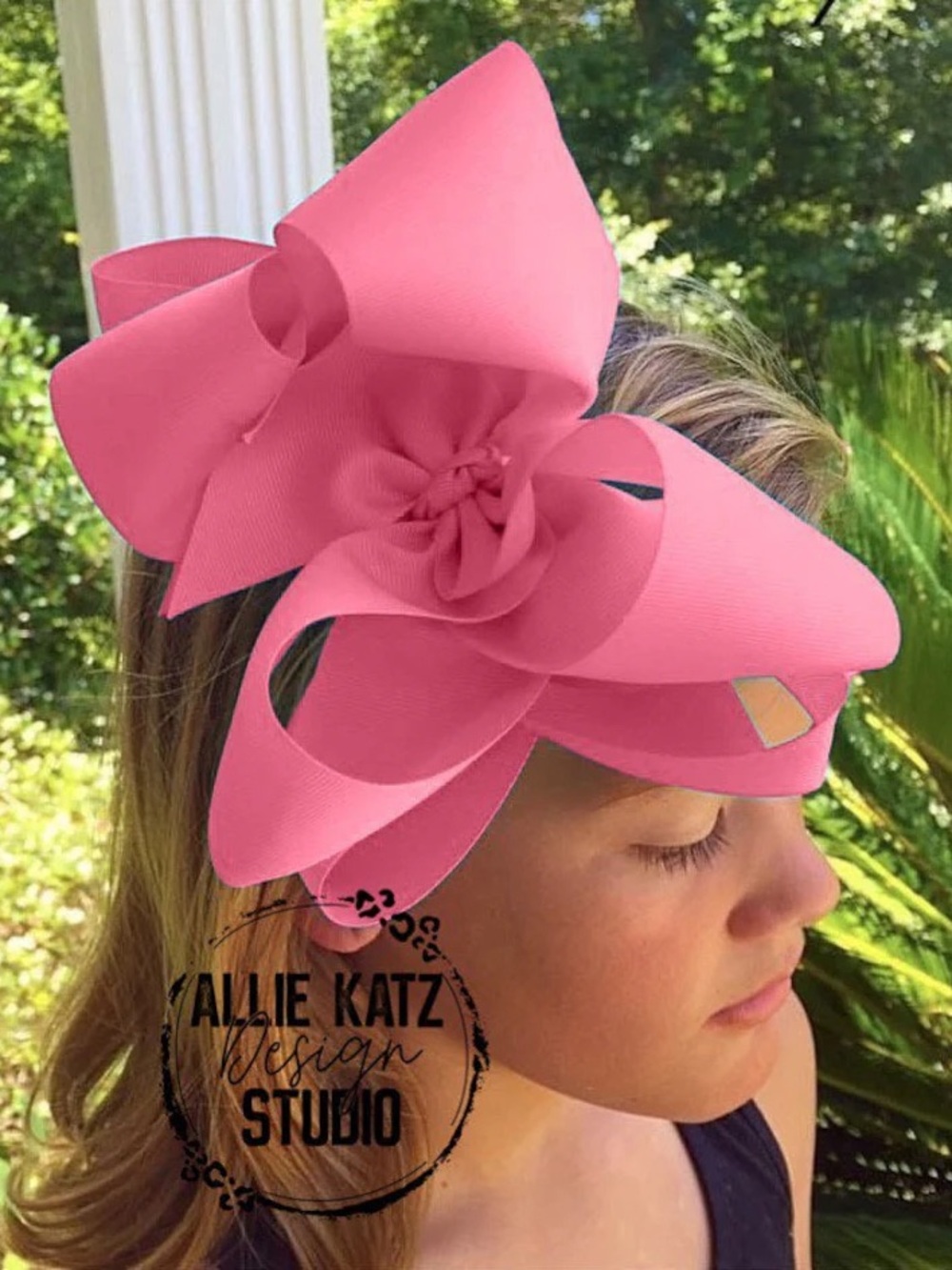 Hot Pink Double Stack xlarge solid boutique 8" boutique bow